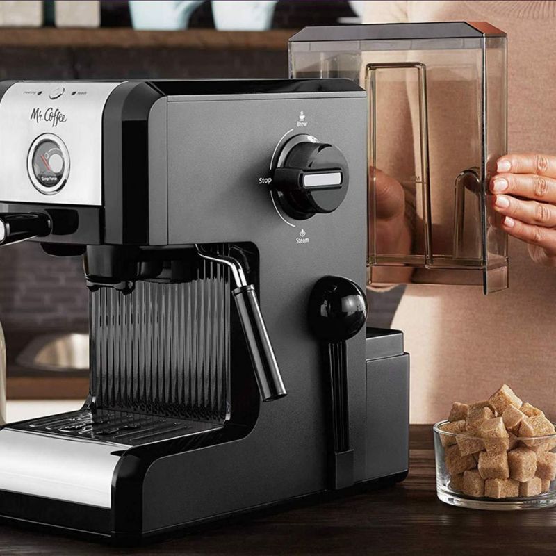 Máquina de café espresso Mr. Coffee Easy Maker Pump 15 bar cromada/negra