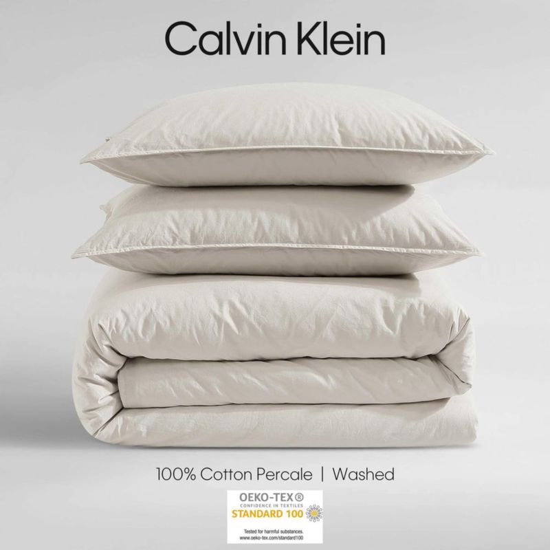 Funda de Edredón Calvin Klein King 234 × 272 cm con Fundas de Almohada