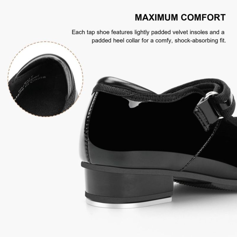 Zapatos de claqué Stelle para niñas color negro PU 2ML