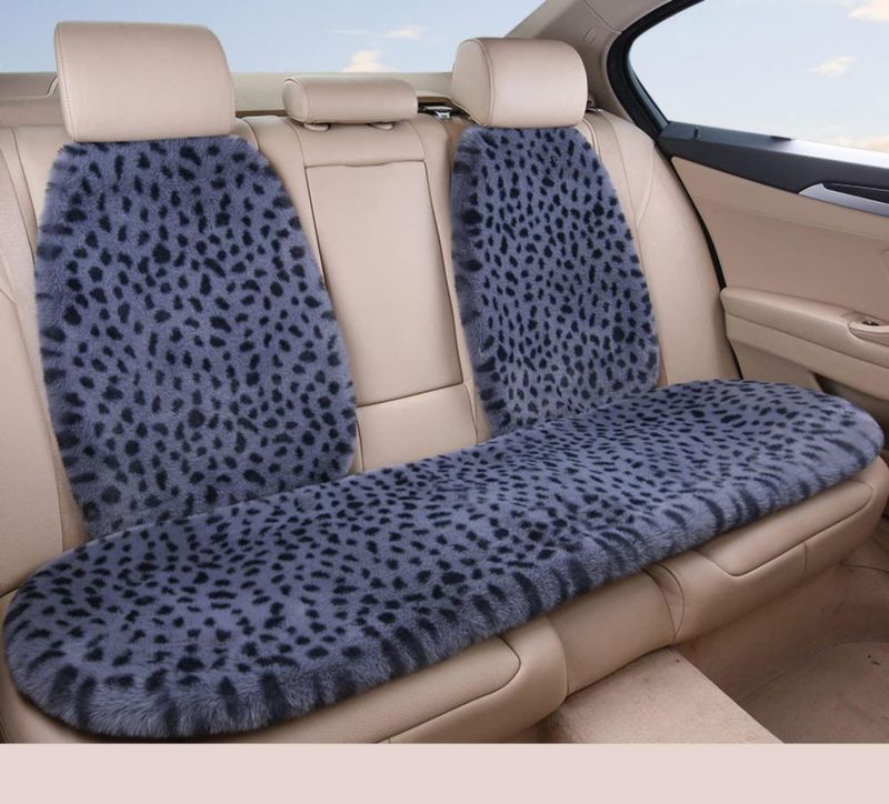 Fundas de asiento seemehappy Leopardo - Juego completo gris