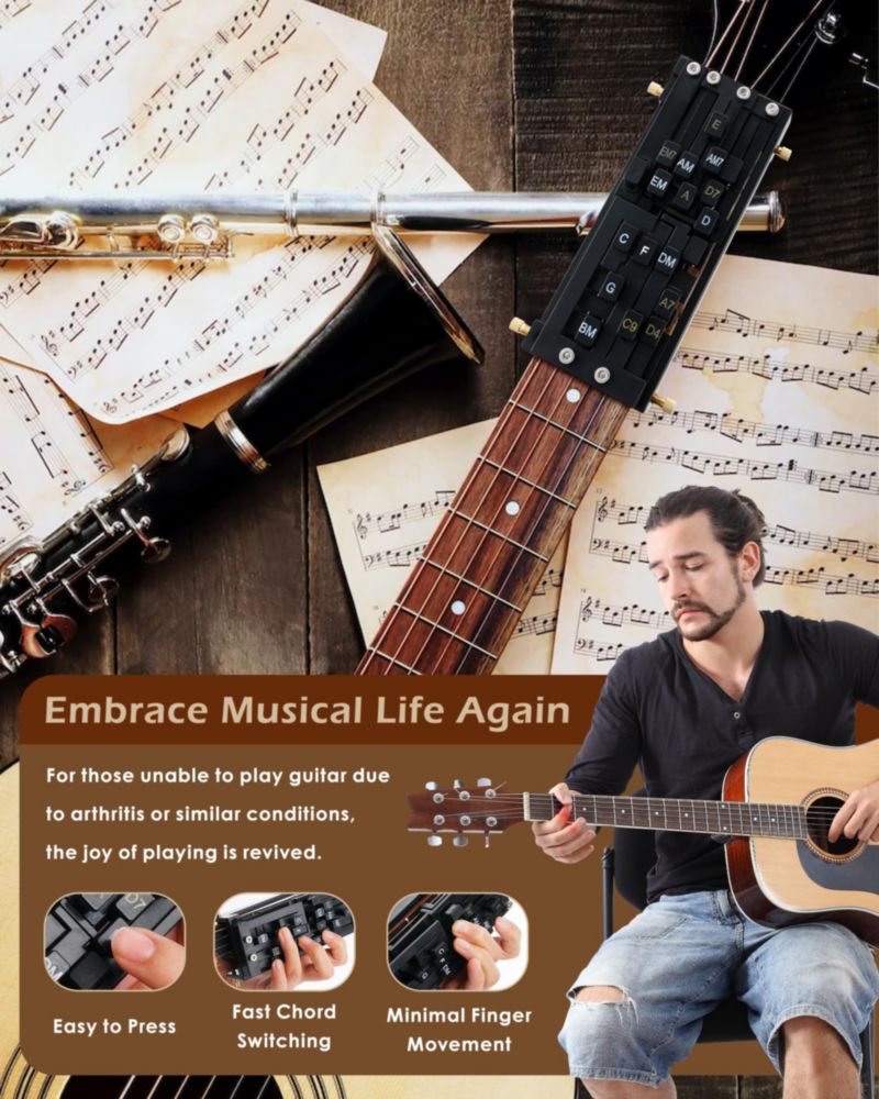 Presionador de acordes Subtoy para guitarra – Entrenador para principiantes