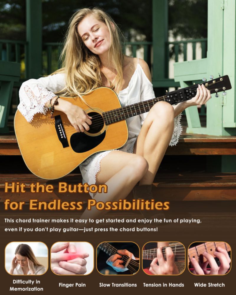 Presionador de acordes Subtoy para guitarra – Entrenador para principiantes