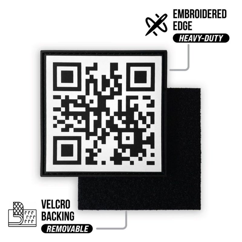 Parche EPIC Goods 64 cm con código QR y cierre de velcro