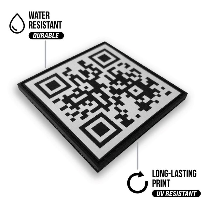 Parche EPIC Goods 64 cm con código QR y cierre de velcro