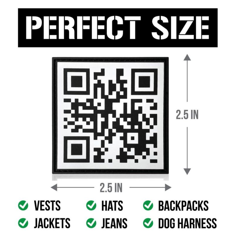Parche EPIC Goods 64 cm con código QR y cierre de velcro
