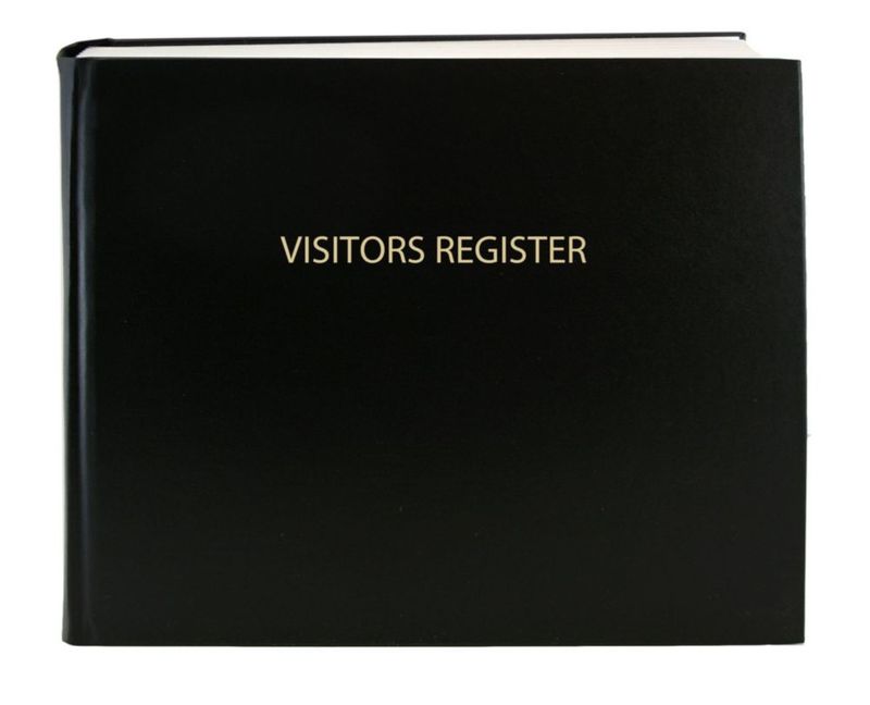Libro de Registro de Visitantes BookFactory 120 Páginas Negro