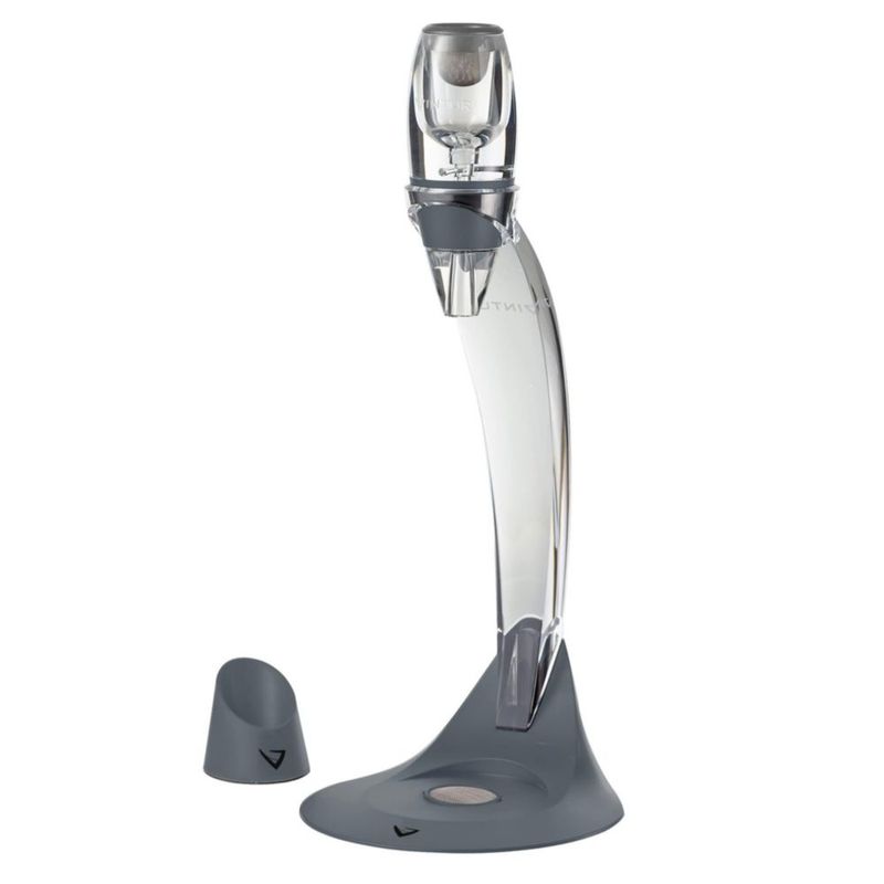 Juego de vertedores Vinturi Deluxe Essential para vino tinto con decantador en forma de torre