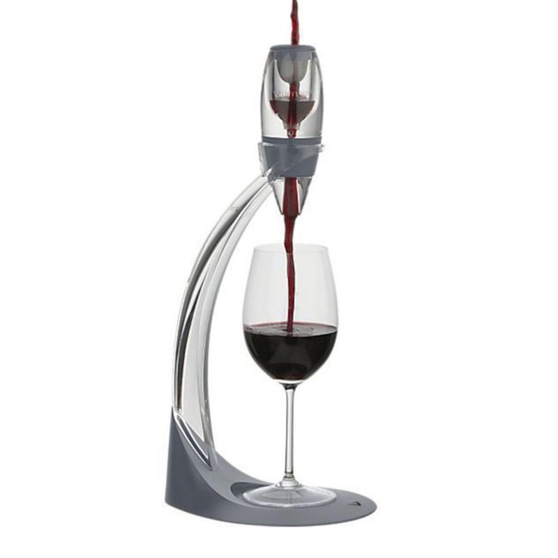 Juego de vertedores Vinturi Deluxe Essential para vino tinto con decantador en forma de torre