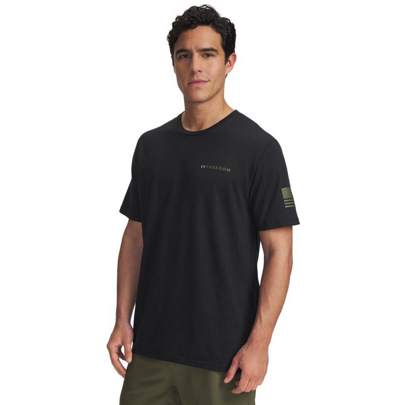 Camiseta Under Armour talla L color negro/verde (algodón)