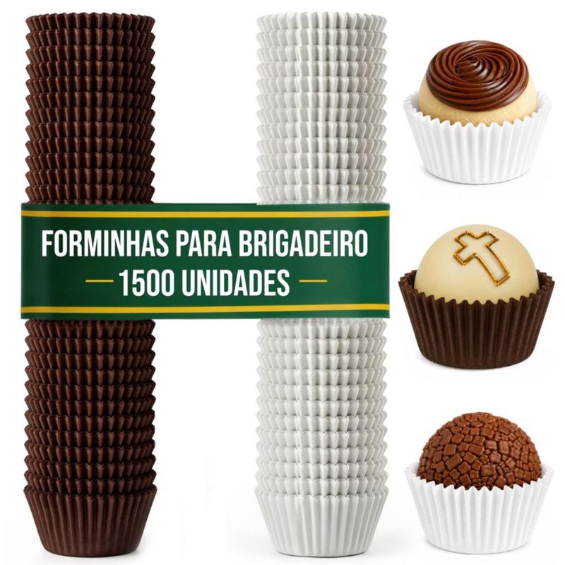 Vasitos de repostería TraditionTools 1500 piezas marrón/blanco