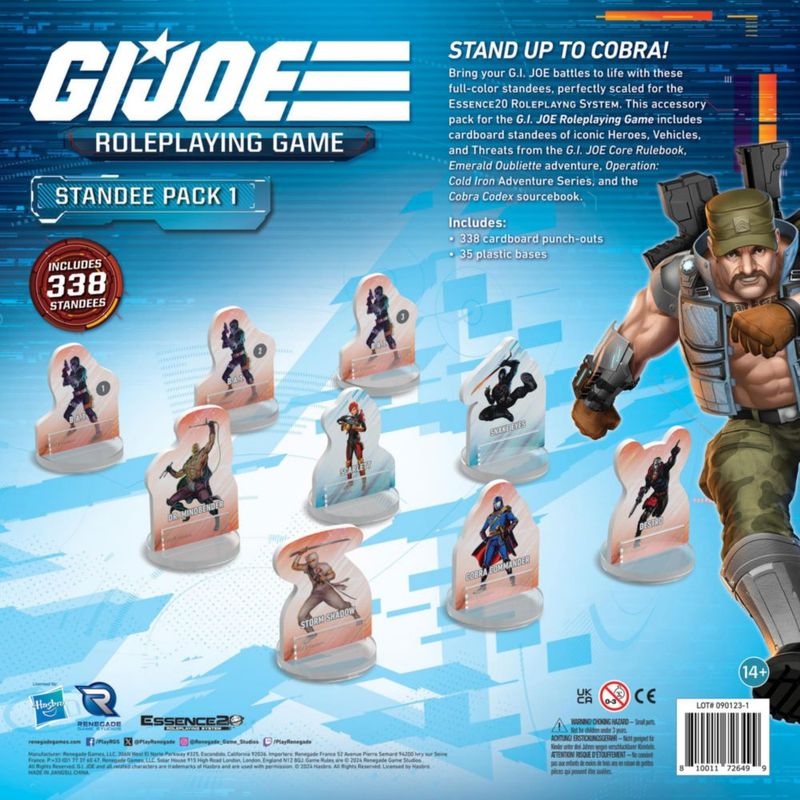 Peanas para juego Renegade G.I. Joe RPG 338 personajes