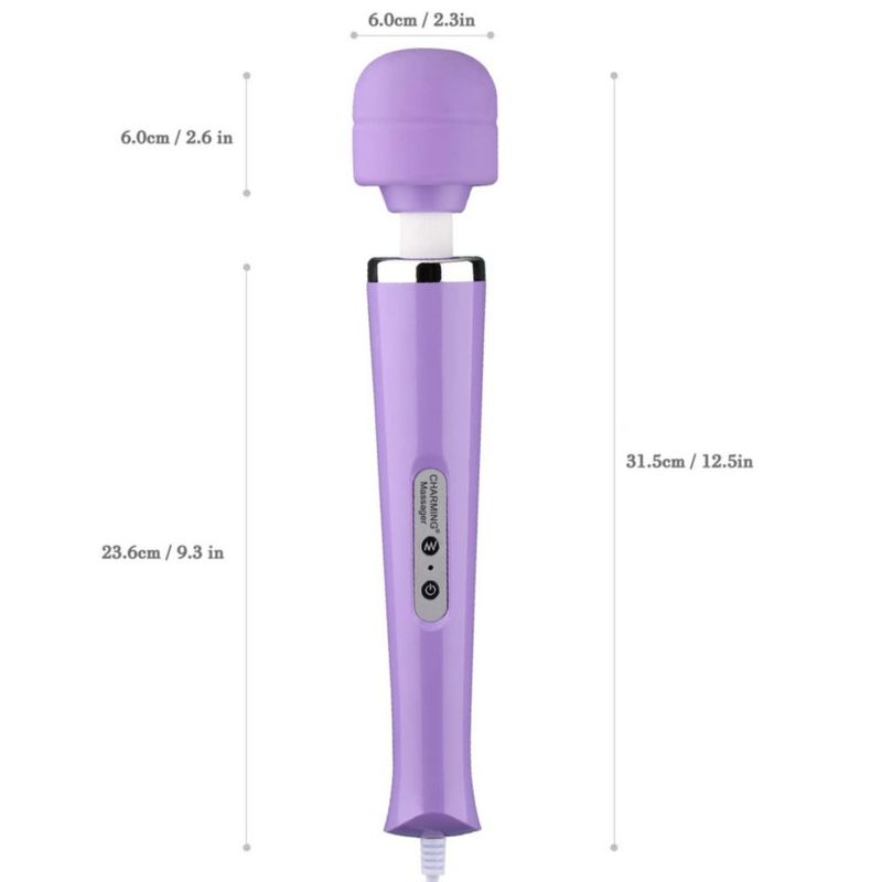 Masajeador CHARMING de 32 cm varita de vibración de 10 velocidades 110‑250 V