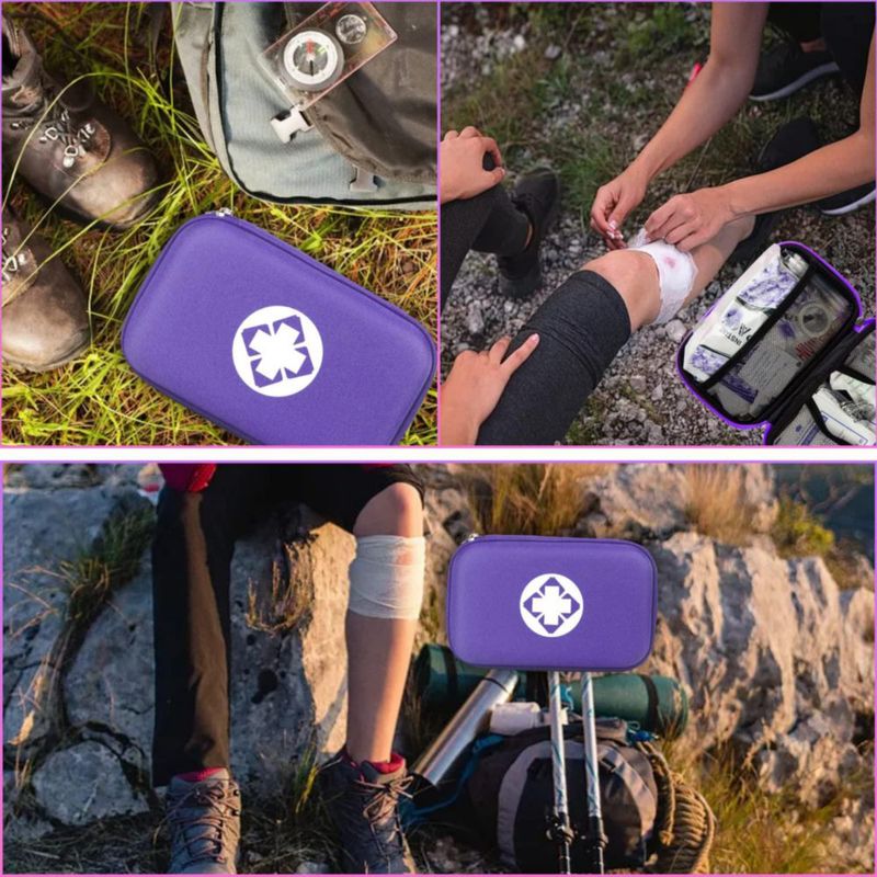 Botiquín de primeros auxilios YIDERBO Car-Home Survival 273 piezas morado