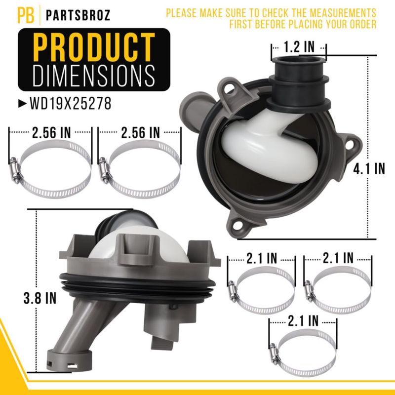 Kit de Válvula de Desvío para Lavavajillas VALVE PartsBroz WD19X25278