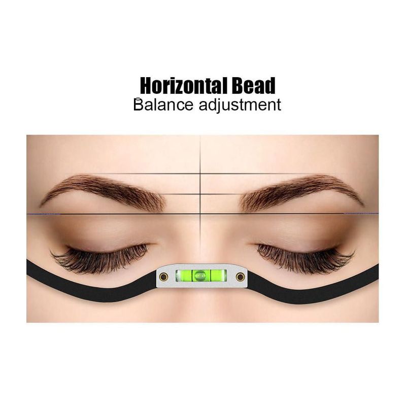 Regla de cejas BOLUOYIN para mapeo de microblading y PMU (Negro)