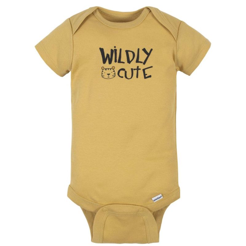 Bodys Gerber para bebé niño de manga corta pack de 8 tigre verde 12 meses