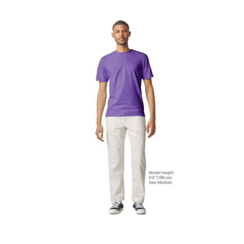 Camiseta Gildan G64000 Softstyle adulto color púrpura jaspeado talla 3XL