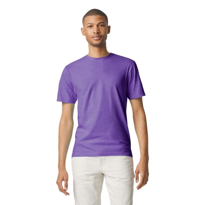 Camiseta Gildan G64000 Softstyle adulto color púrpura jaspeado talla 3XL