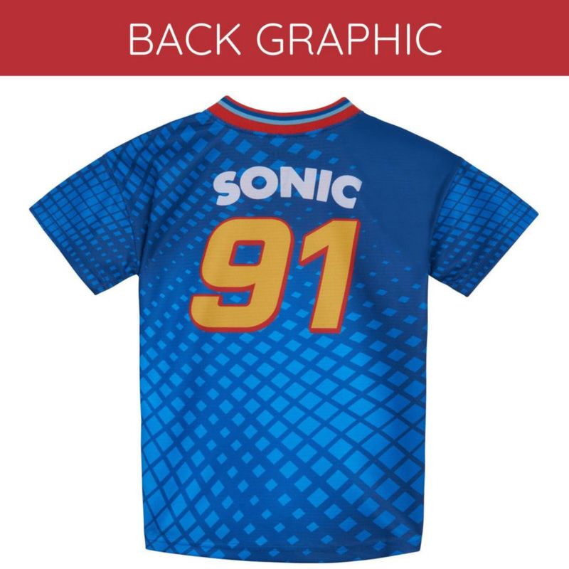 CAMISETA SEGA Sonic Hedgehog para Niños Pequeños Azul Talla 7‑8