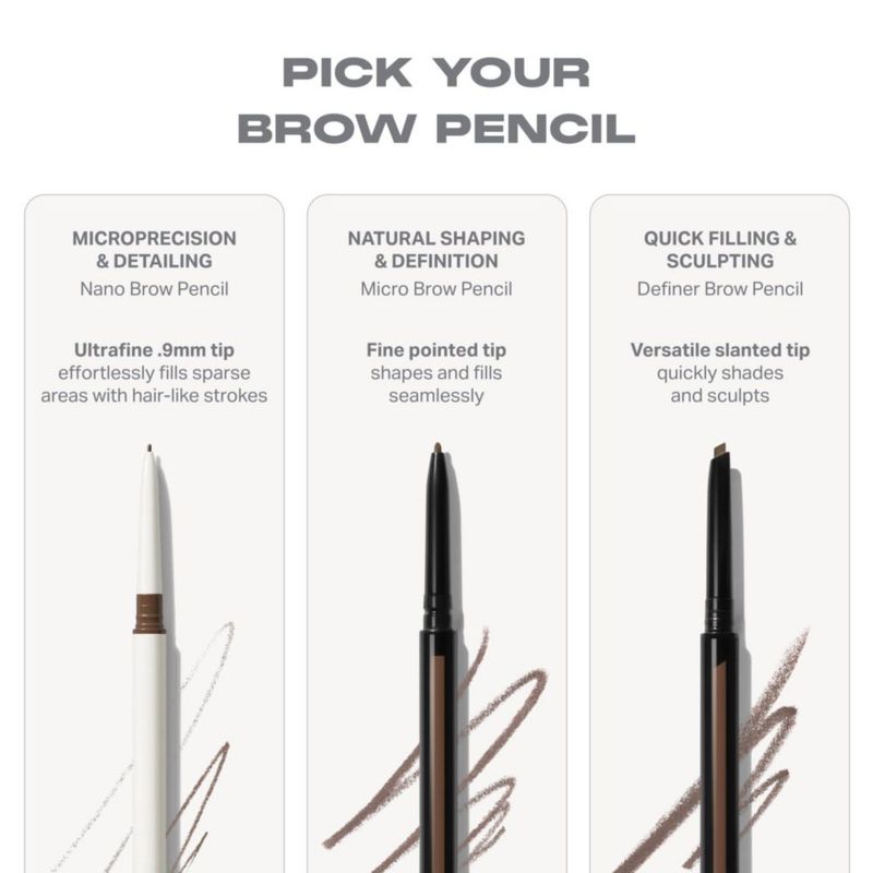 Lápiz para cejas MORPHE Nano 0.9 mm Cold Brew
