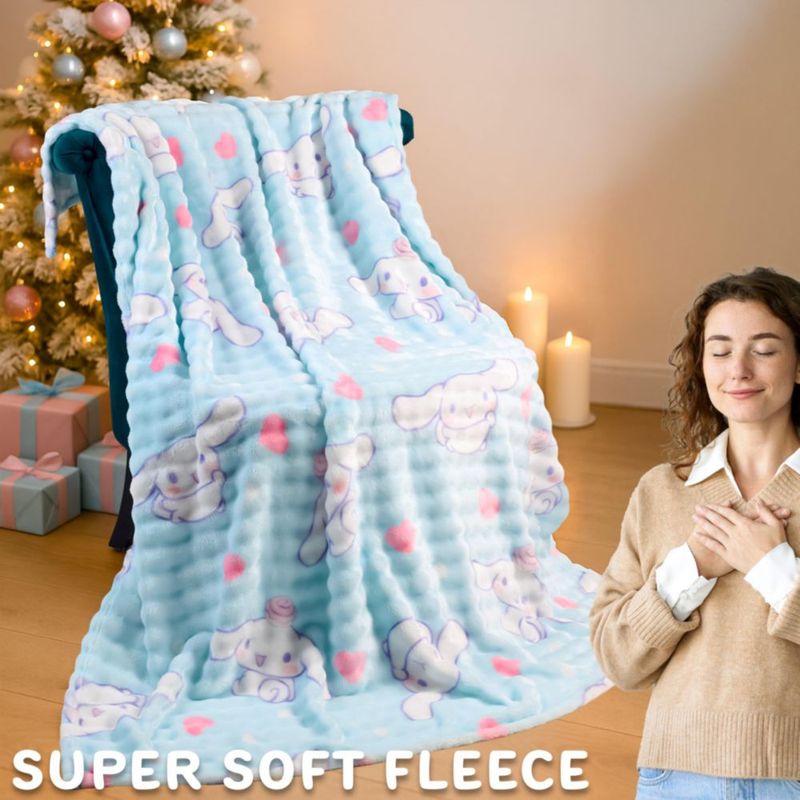 Manta Get Trend 130 × 150 cm Cinnamoroll blanca