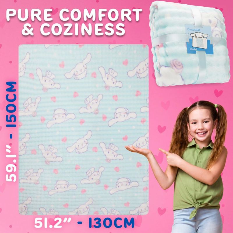Manta Get Trend 130 × 150 cm Cinnamoroll blanca