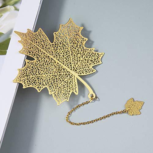 Marcapálogos Fermus de metal dorado con cadena paquete de 4