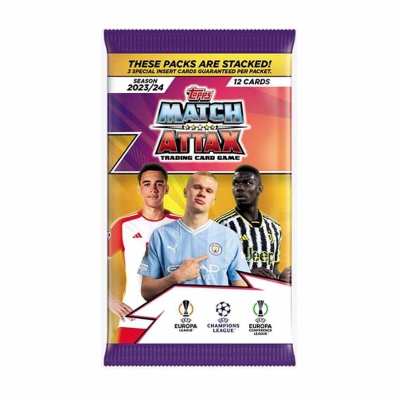 Paquete de tarjetas 2023-24 Topps Match Attax UEFA Champions League (12 tarjetas) UCLMA23-2301