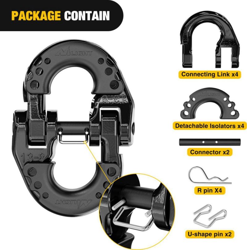 Conector de Cadena de Seguridad Nilight 1/2" 12000 lbs (5400 kg)