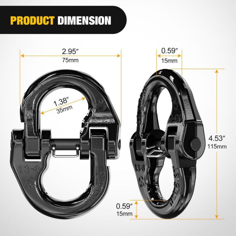 Conector de Cadena de Seguridad Nilight 1/2" 12000 lbs (5400 kg)
