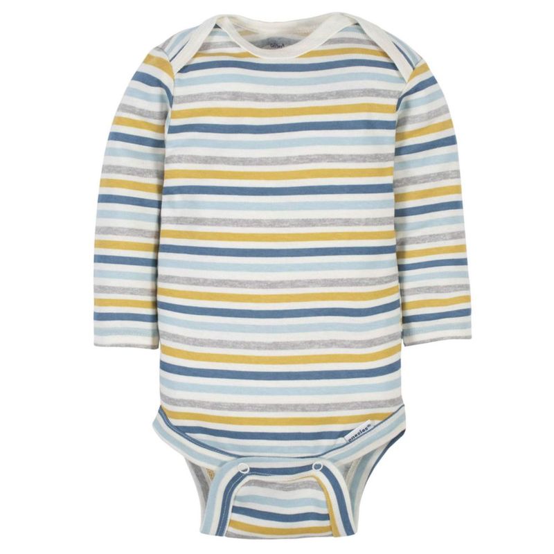 Body Gerber para bebés niños 6 unidades manga larga color azul dinosaurio 6-9 m