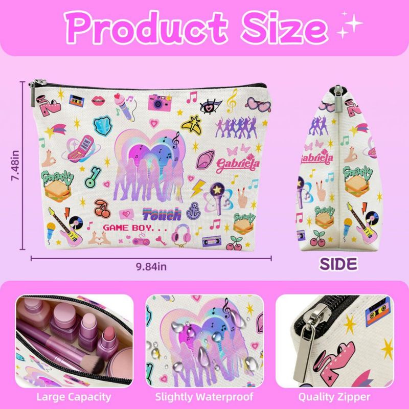 Bolsa de Maquillaje Repnalm 25 × 18 × 5 cm Regalo para Amantes de la Música