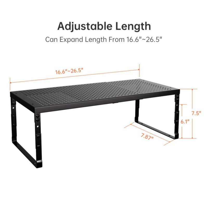 Estante Ipotive Expandible 42‑67 cm Negro Grande