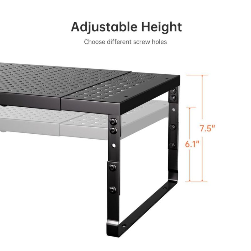 Estante Ipotive Expandible 42‑67 cm Negro Grande