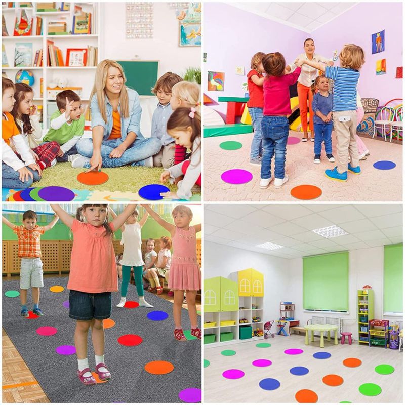 Poly Spots TuXHui 23 cm paquete de 12 marcadores para piso de gimnasio