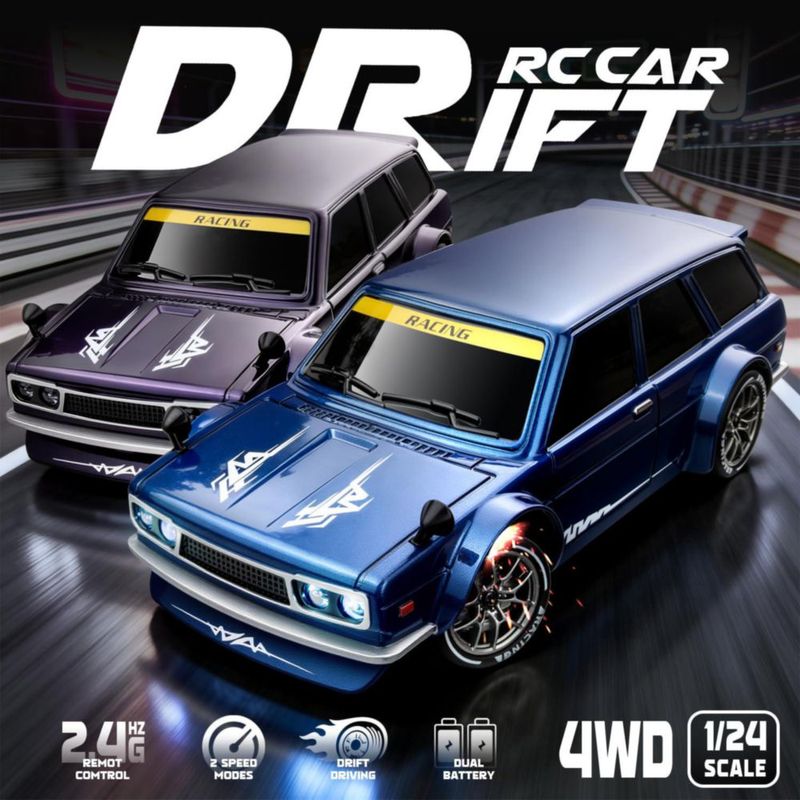 Coche RC de Drift Nowzeth 1/24 Morado con Control Remoto