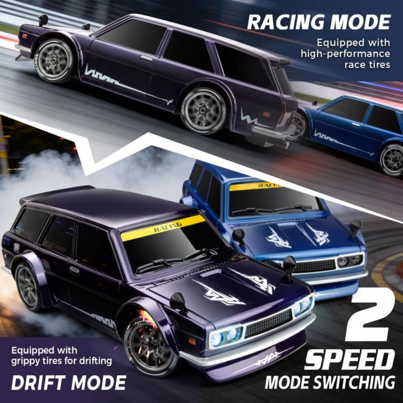 Coche RC de Drift Nowzeth 1/24 Morado con Control Remoto