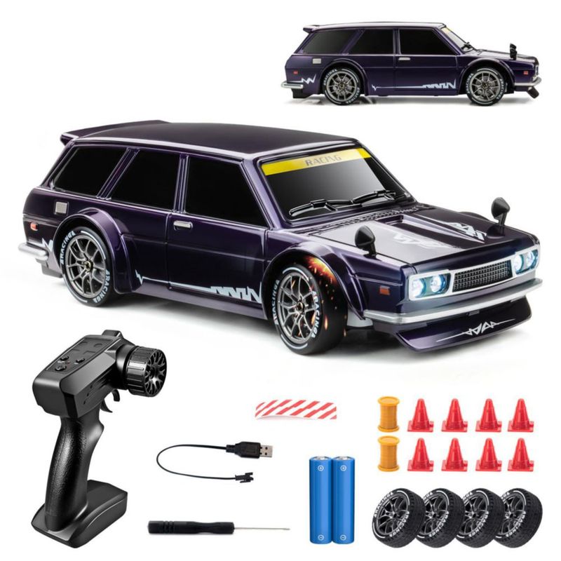 Coche RC de Drift Nowzeth 1/24 Morado con Control Remoto