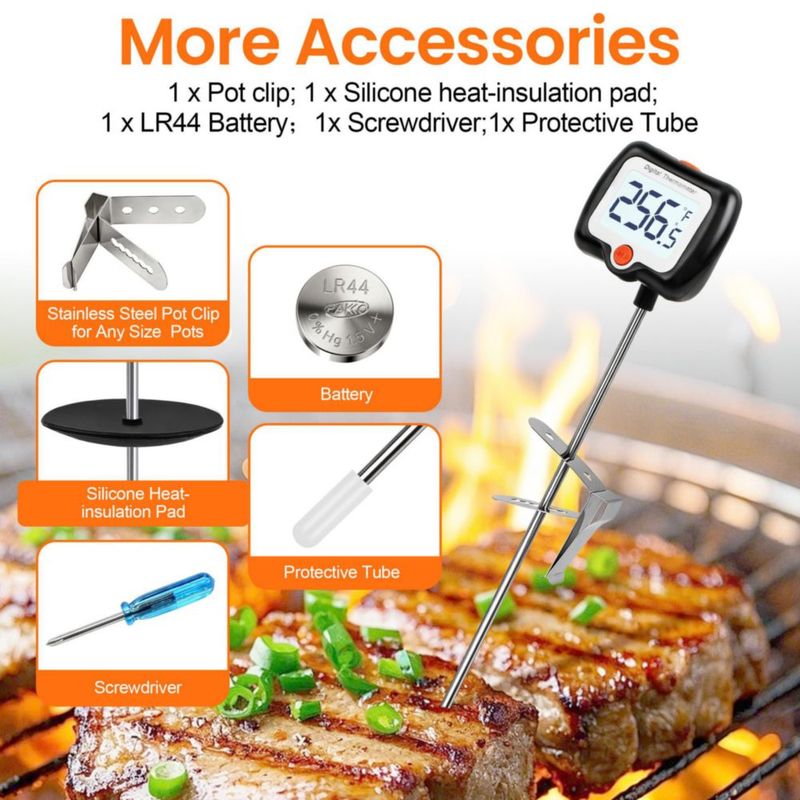 Termómetro digital efengcook de 25 cm con pantalla giratoria