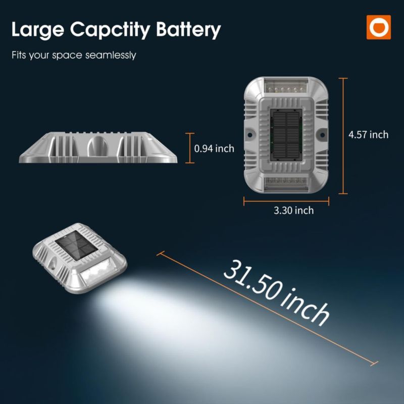Luces solares para muelle addlon paquete de 8 impermeables IP67