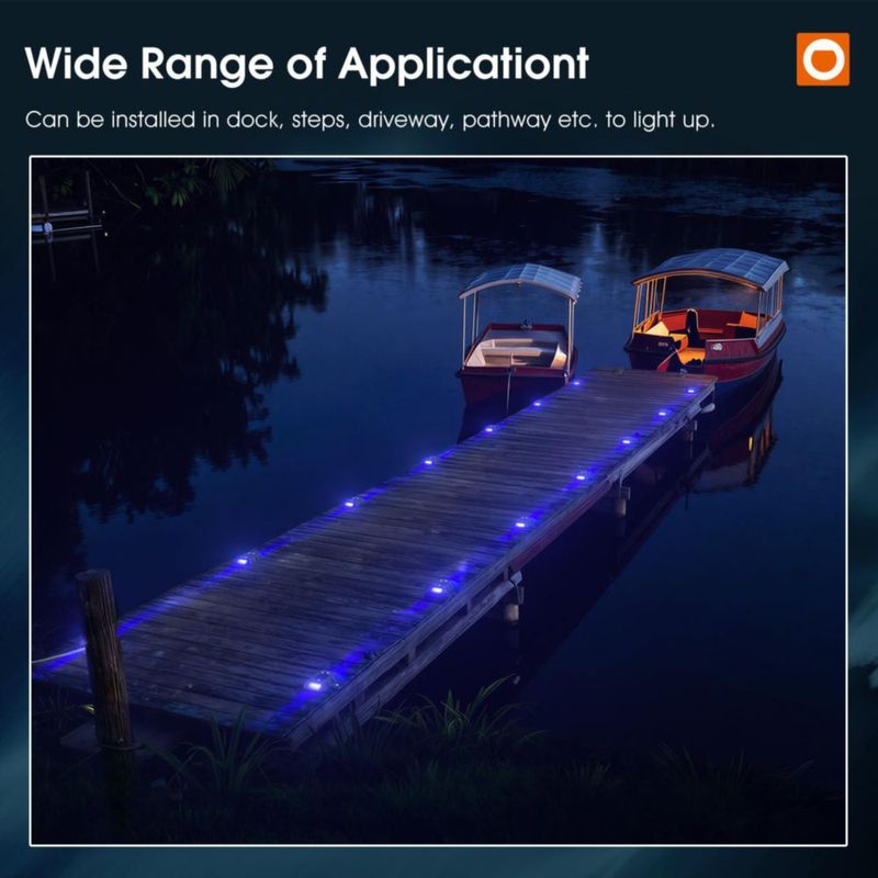 Luces solares para muelle addlon paquete de 8 impermeables IP67