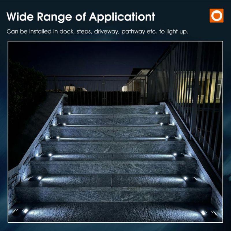 Luces solares para muelle addlon paquete de 8 impermeables IP67