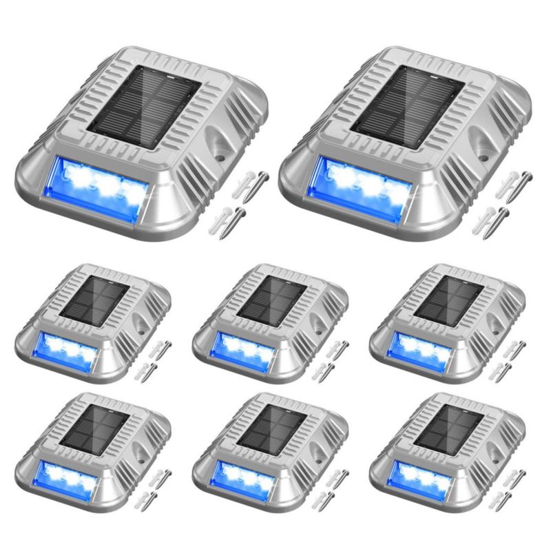 Luces solares para muelle addlon paquete de 8 impermeables IP67