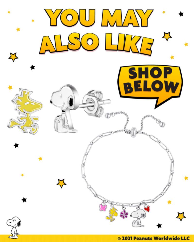Collar Peanuts 46 cm Snoopy de circonita cúbica