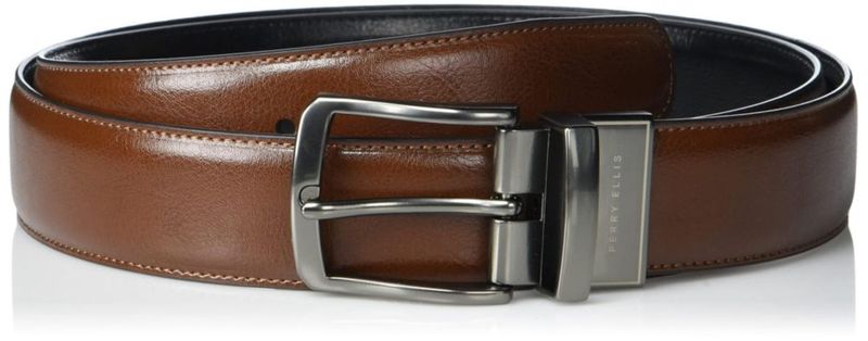Cinturón de vestir reversible de cuero Perry Ellis 96 cm