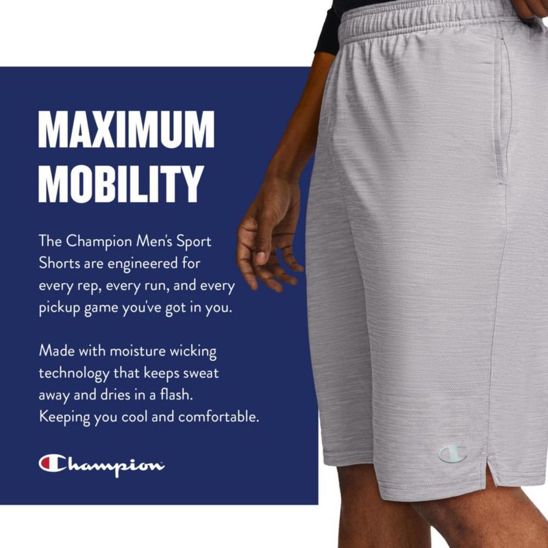 Shorts Champion 18 cm Negro de absorción de humedad (talla M)