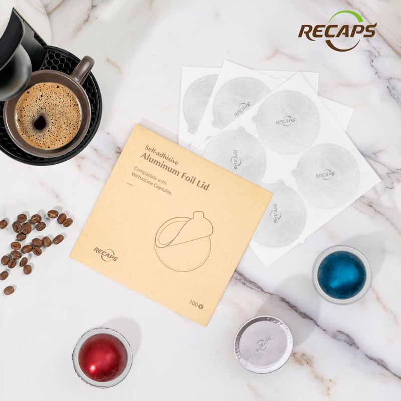 Tapas de papel de aluminio para cápsulas de café reutilizables Nespresso 200 unidades