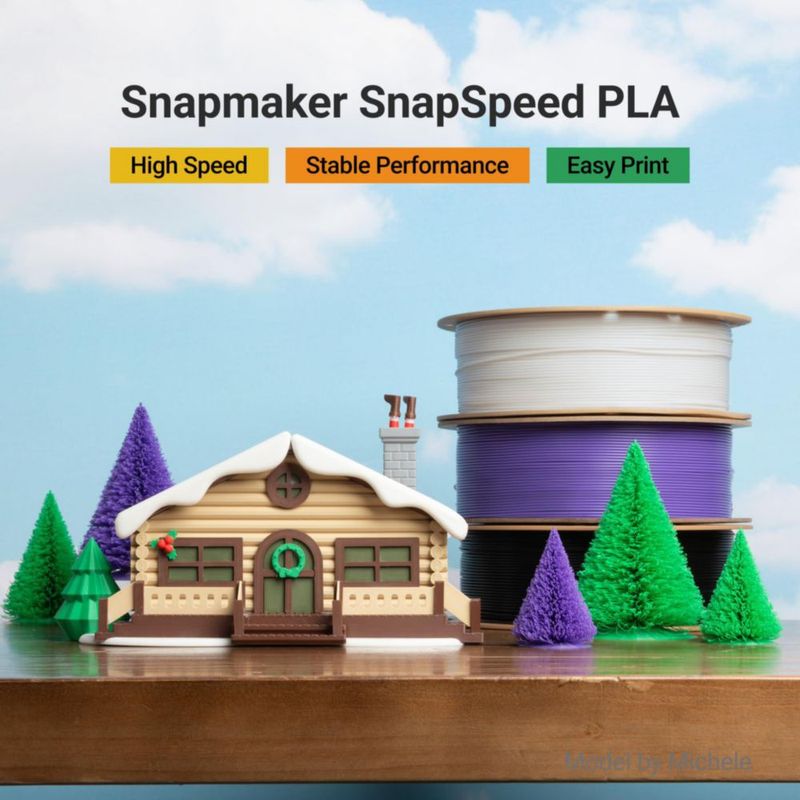 Filamento PLA Snapmaker 1 kg (22 lb) Cool White con RFID
