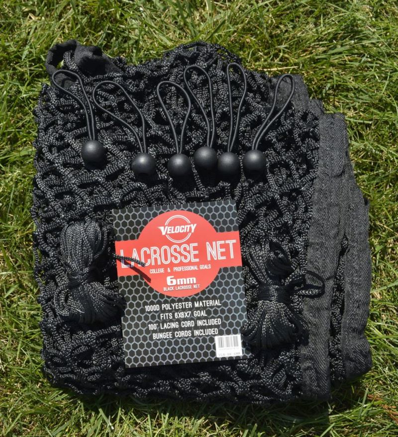 Red de Lacrosse Velocity 6 mm Negro de Alta Resistencia