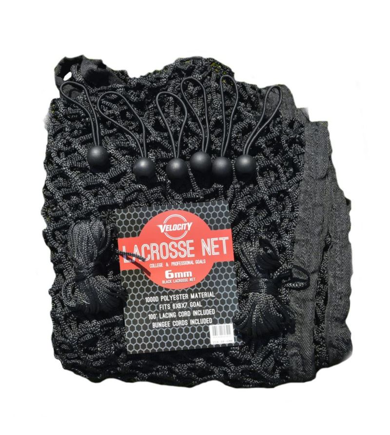 Red de Lacrosse Velocity 6 mm Negro de Alta Resistencia